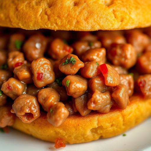 A close-up shot of golden-brown Vetkoek, some filled with savory mince.