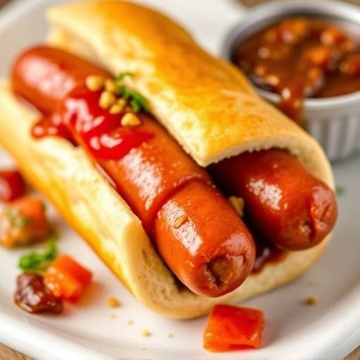 Image of a Boerewors roll, a South African sausage in a hot dog bun